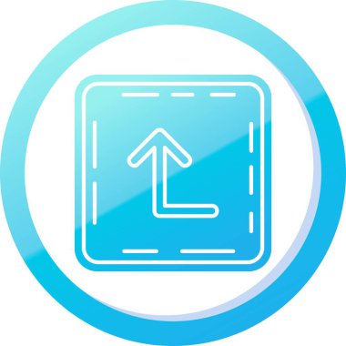 Yol simgesi, çizgi film tarzı