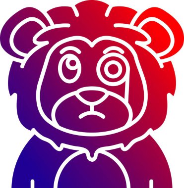 şirin ayı başı vektör illüstrasyonu