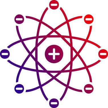 atom simgesi vektör illüstrasyonu