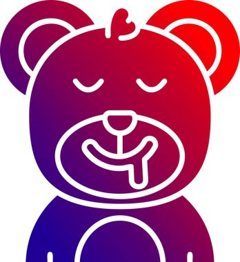 Ayı karikatür simgesinin vektör illüstrasyonu