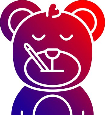 hayvan ayı ikonu vektör ana hatları çizimi