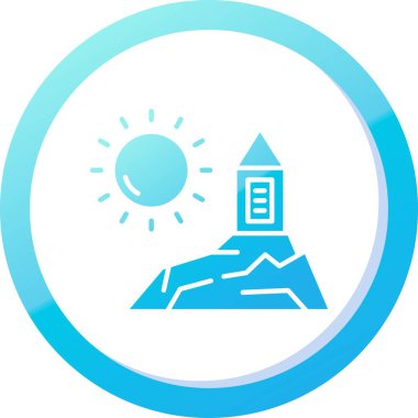 güzel güneş vektör çizgisi simgesi