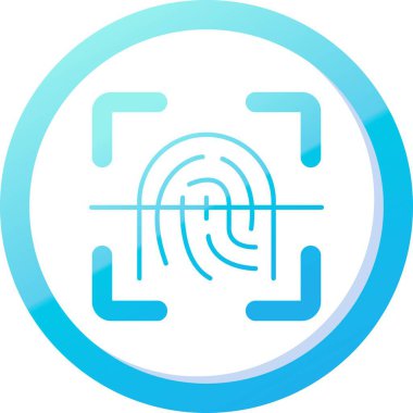 parmak izi simgesi, vektör çizimi