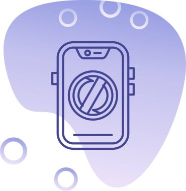 eşsiz telefon ve satır vektör simgesi izle