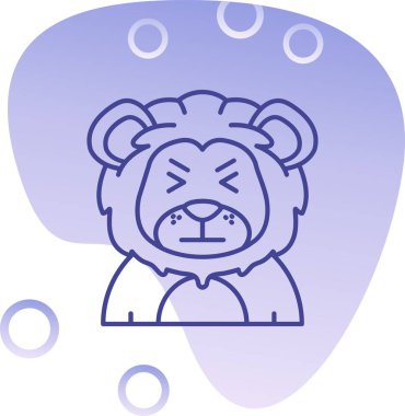 Kızgın emoji yüz ikonu. Web tasarımı için kızgın yüz vektör simgesi çizgi filmi