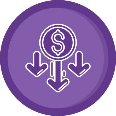 Dolar vektör sembolü düz simge