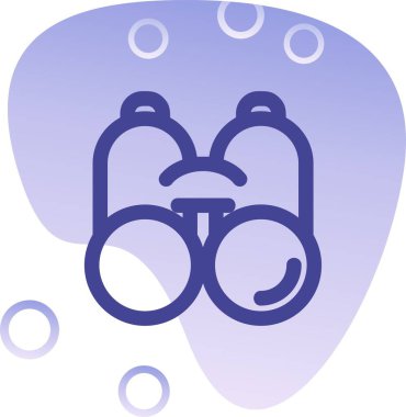 Beyaz bir balonun mavi ve beyaz arka planının vektör çizimi