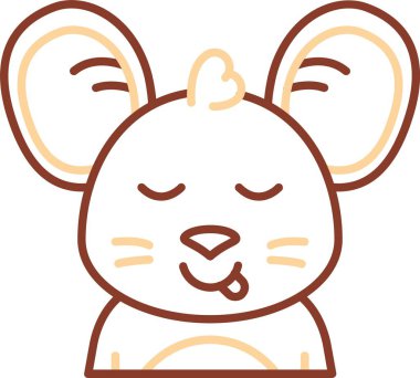 Sevimli çizgi film tavşan ikonu