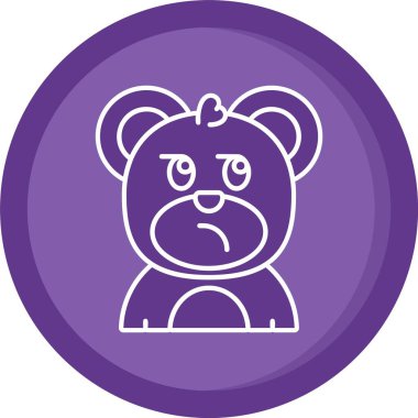 Eşsiz Ayı Vektörü Kabartma Simgesi