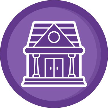 Güzel Ev Vektörü Kabartma Simgesi