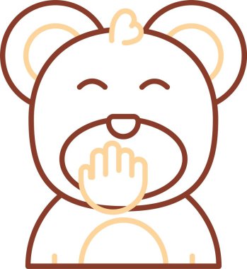 vektör şirin bebek ayı simgesi