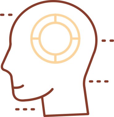 İnsan beyni vektör satırı simgesi