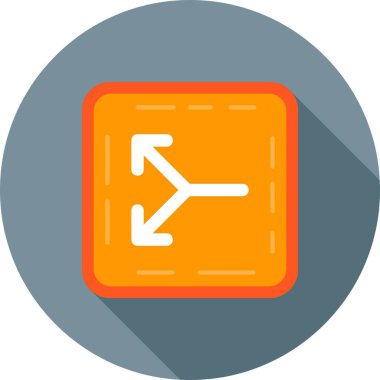 vektör Yönü düz simgesi