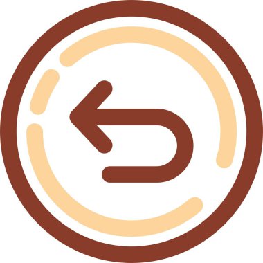 Vektör arka ok simgesi