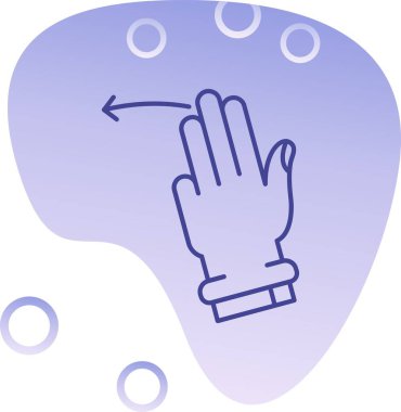 Elin vektör çizimi ve bir el kümesinin simgesi