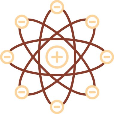 atom simgesi vektör illüstrasyonu