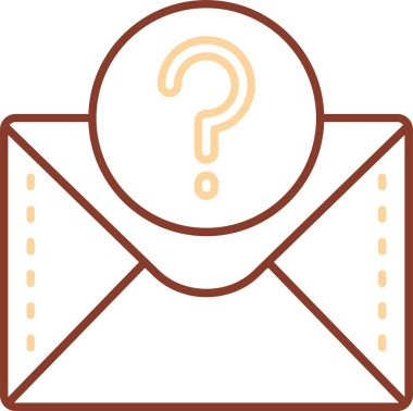 Zarf simgesinin vektör illüstrasyonu