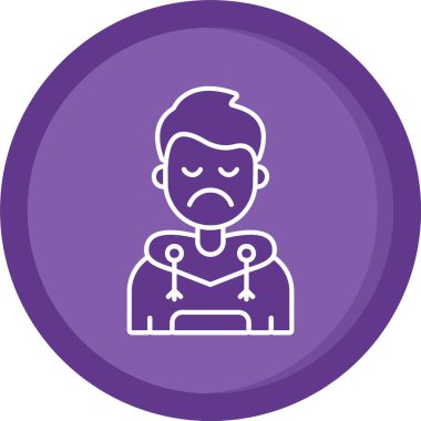 Sakal simgesi olan bir adamın vektör çizimi