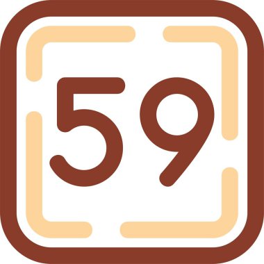 58. yıldönümü ikonu. Beyaz arkaplanda izole edilmiş web tasarımı için 5. yıldönümü vektör simgesi