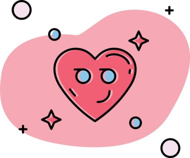 Kalp Simgesi Tasarım Vektörü İllüstrasyonu