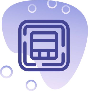 Bir topun mavi simgesinin vektör illüstrasyonu