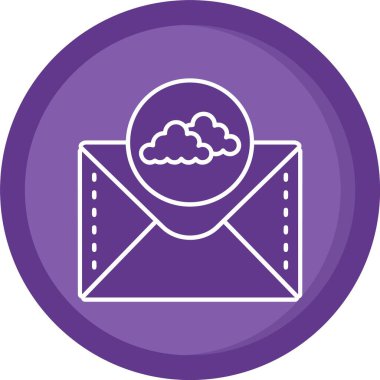 Bulut simgesinin vektör illüstrasyonu