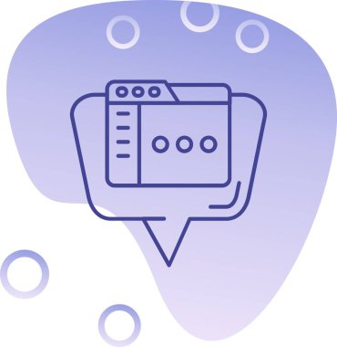 Deniz haritalı bir konuşma baloncuğunun vektör simgesi