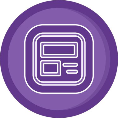 Eşsiz Kredi Kartı Satır Vektörü Simgesi