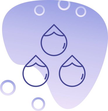 Su damlaları, illüstrasyon, beyaz arkaplan üzerindeki vektör.