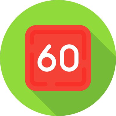 60 + çember simgesi, özet biçimi