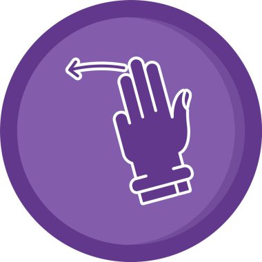 Bir eldiven simgesini tutan el, taslak biçimi