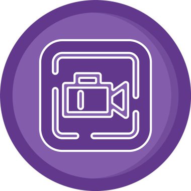 Benzersiz Kamera Vektörü Kabartma Simgesi