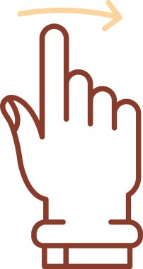 İşaretle işaret eden el çizilmiş parmak.