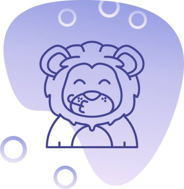 Ayı dondurması ve lolipop ikonu, çizgi film tarzı.