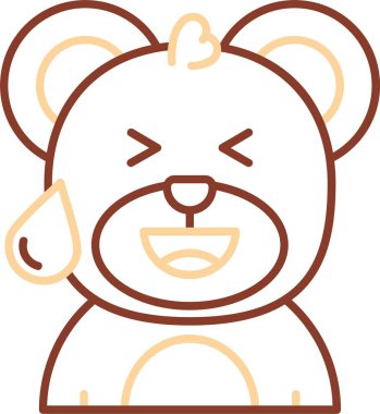 Beyaz arka planı olan sevimli bir ayı.