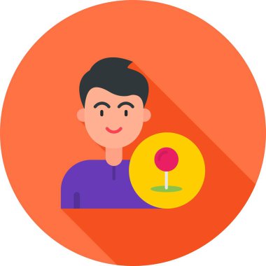 Elinde bir fincan kahve olan bir adamın vektör çizimi