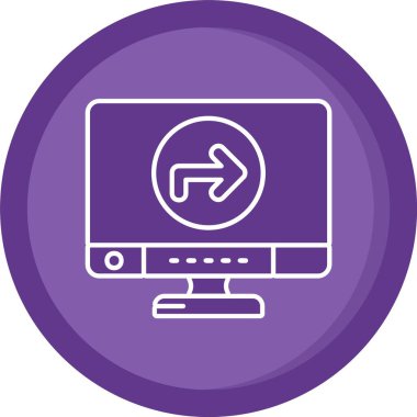 Bilgisayar simgesinin vektör çizimi, teknoloji konsepti, vektör