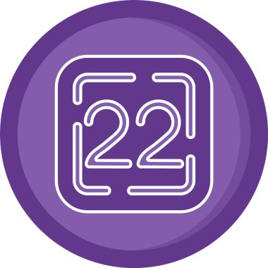 2 ve glyph daire vektör simgesi dekoru