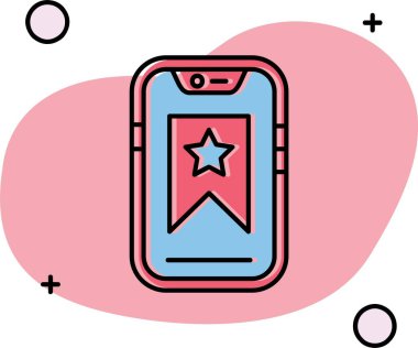 Akıllı telefon simgesinin vektör illüstrasyonu