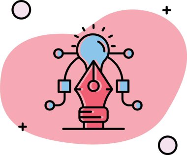 İnsan eli ve kalp vektör tasarımı illüstrasyonlu ampul