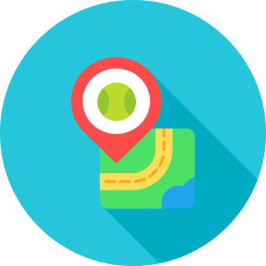 harita konum simgesi, düz tasarım biçimi