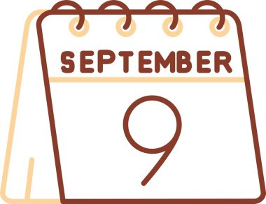 Takvim simgesinin vektör illüstrasyonu