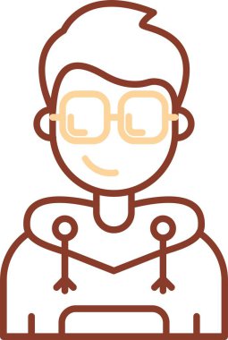 Gözlüklü ve gözlüklü genç adam