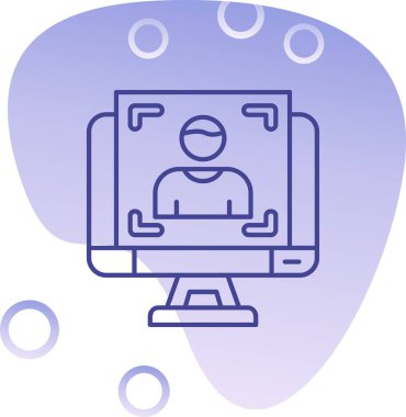 Online konferans, tabletli adam, online eğitim, öğrenim