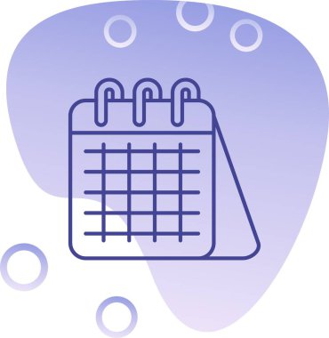 Takvim simgesi vektör illüstrasyonu