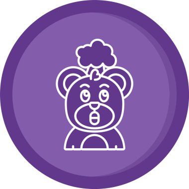 Benzersiz yavru ayı vektör simgesi