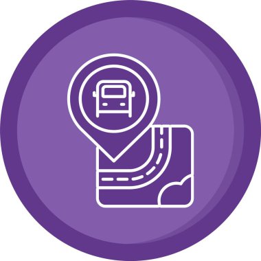 Vektör konumu simge illüstrasyonu