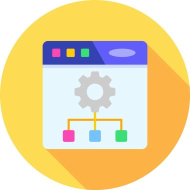 Seo modern simgesi, seo simgesinin vektör illüstrasyonu