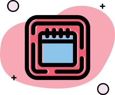 vektör takvimi simgesi, basit vektör illüstrasyonu