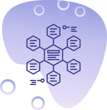 Bir molekülün arka planının vektör çizimi